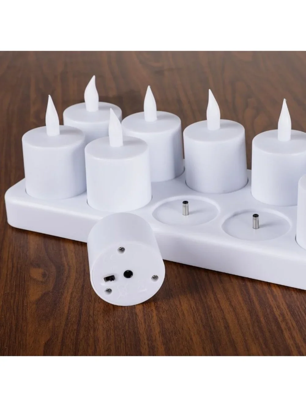 12 Pcs USB Rechargeable Flameless Candles Set with Remote & Timer - Safe